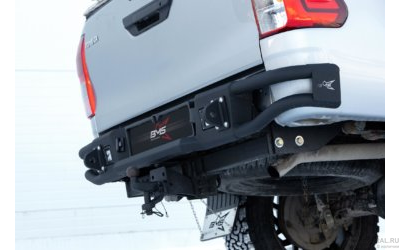 Бампер силовой задний BMS ALFA для Tayota Hilux 2015-2024