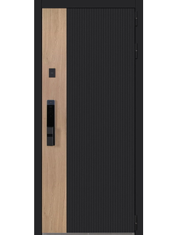 Стальная дверь   Конструктор с зеркалом (биометрический замок Smart lock Y23)