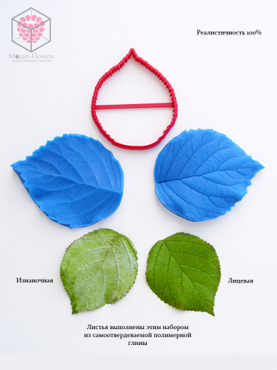 Набор вайнер и каттер "Лист гортензии, размер L "