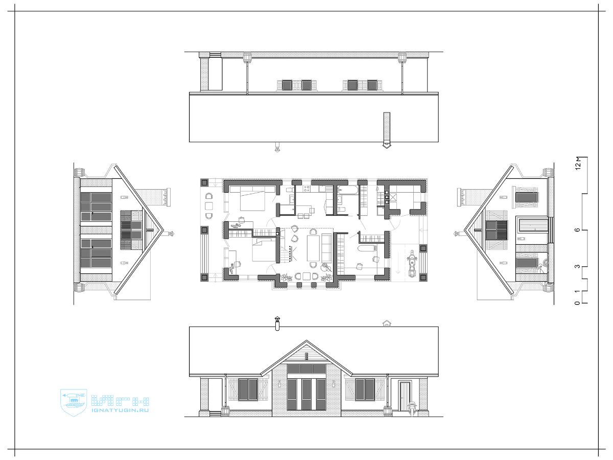 Деревенский дом 96 кв. м. с чердаком