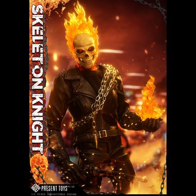 ПОСЛЕ ОБЗОРА - Призрачный Гонщик (Николас Кейдж, Ghost Rider) - Коллекционная ФИГУРКА 1/6 scale Skeleton Knight (PT-sp59) - PRESENT TOYS