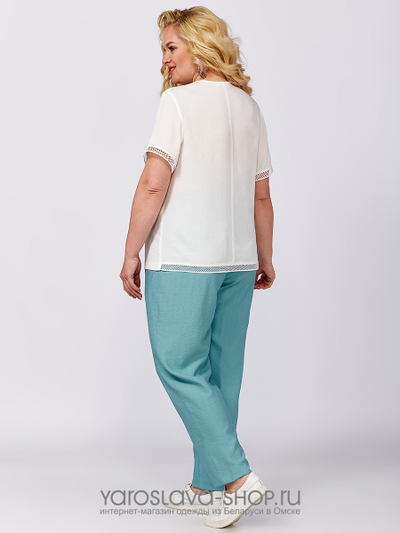 Женский 3-х предметный комплект в бирюзовом оттенке
