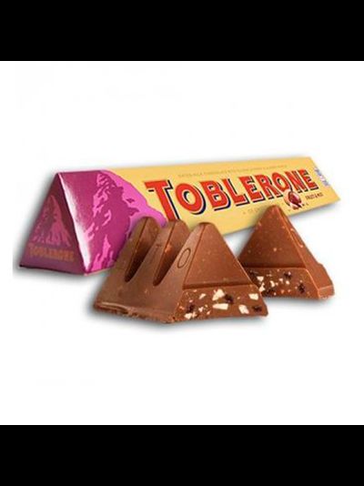 Шоколад Toblerone с медово-миндальной нугой и изюмом, молочный, 100 г
