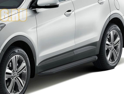 Пороги на Hyundai Grand Santa Fe (2013-…) Black-Premium