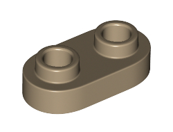 Plate, Round 1 x 2 with Open Studs, Dark Tan (35480 / 6231386)