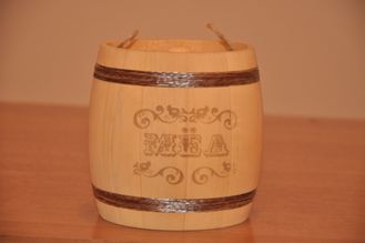 Бочонок для меда 0.5 литров веревка