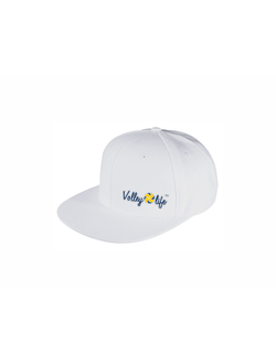 Кепка с прямым козырьком белая (Логотип Volleylife)