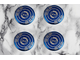 Накладки колпачков ступицы колесных дисков Киа Рио Икслайн - Kia X-Line - Kia X 2017-2023 (blue)