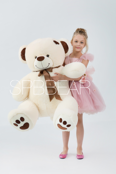 Большой плюшевый мишка 150 см бежевый Тони