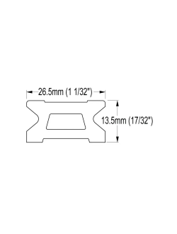 Погон гика-шкота/стаксель-шкота с отверстиями Ronstan серия 26 RC1260-3.0 2996х26мм черный из алюминия
