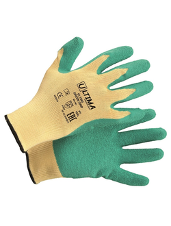 Перчатки GREEN GRIP трикотажные с латексным текстур.покр. ULT660 (кор120пар/уп12пар)