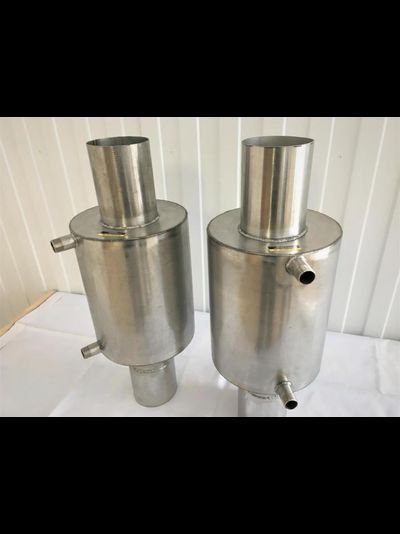 ТЕПЛООБМЕННИК НА ТРУБЕ D130-150 (НЕРЖ. СТАЛЬ AISI 304)