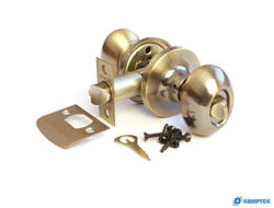 Ручка-защёлка дверная с фиксатором 6093-03-ab бронза купить в Челябинске | КВИРТЕК