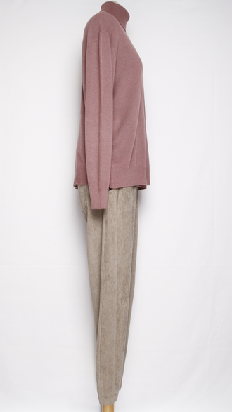 Брюки Бохо вельветовые "ПРЯМЫЕ 2 шва стрейч" бежевые р.48-54