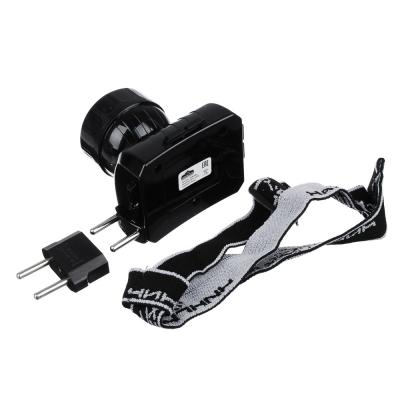 ЧИНГИСХАН ФОНАРЬ НАЛОБНЫЙ АККУМУЛЯТОРНЫЙ 5 ЯРК. LED, ВИЛКА 220В, 8Х6Х7, 5СМ