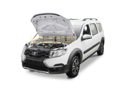 Амортизаторы капота 2 шт. Автоупор для Lada Largus II 2021-