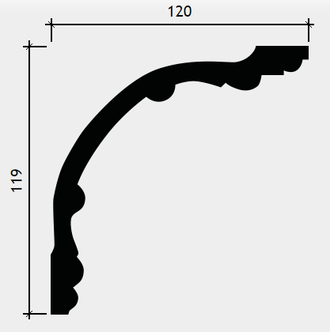 Карниз 1.50.167 - 119*120*2000мм