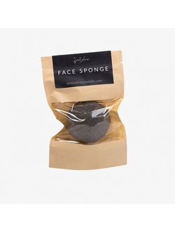 SmoRodina Спонж конжаковый для умывания «BAMBOO CHARCOALl» с бамбуковым углем