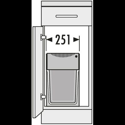 Встраиваемое ведро для мусора 30л Tandem Hailo