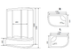 Душевая кабина Timo Comfort T-8820 R, Fabric Glass, Правая, 120x85x220 см.