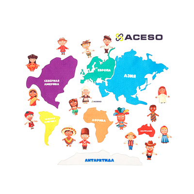 Панно "КАРТА МИРА"(126дет)