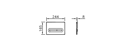 VitrA Панель смыва Loop, цвет глянцевый хром, для инсталляций, 740-0780