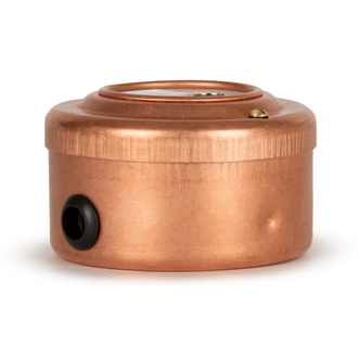 Ретро розетка металлическая ТВ+Интернет медь/белый (Vintage-brass)