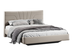 Спальня ПАНДОРА - Кровать без подъемного механизма Тип 1 Велюр Confetti Smoke