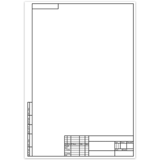 Папка для черчения БОЛЬШОГО ФОРМАТА (297х420 мм) А3, 10 л., 160 г/м2, рамка с вертикальным штампом, КТС, С2233