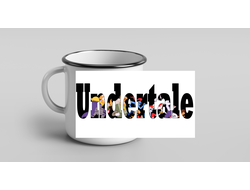 Кружка металлическая эмалированная Андертейл, Undertale №1