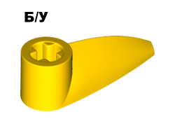 ! Б/У - Bionicle 1 x 3 Tooth with Axle Hole Bohrok Eye, Yellow (x346 / 4194642 / 6174481 / 6288222) - Б/У