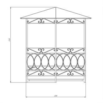 Кованная беседка