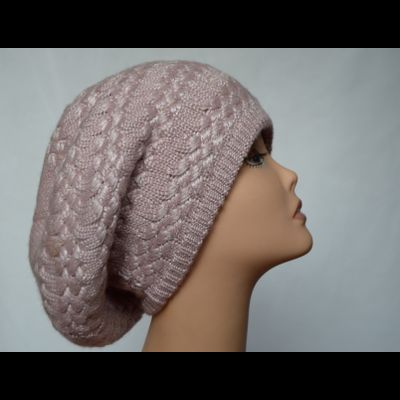 Берет и шарф из шерсти Vizio 5380 розовый