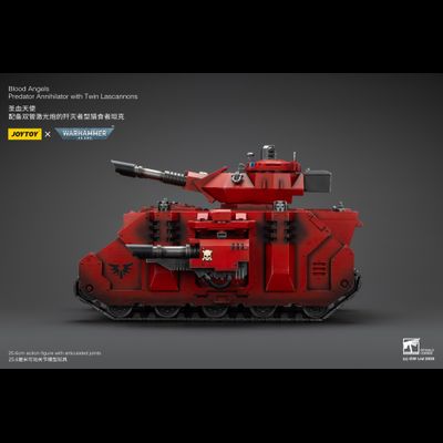 Хищник-Аннигилятор Кровавых Ангелов (Warhammer 40k) - КОЛЛЕКЦИОННАЯ ФИГУРКА 1/18 Blood Angels Predator Annihilator with Twin Lascannons (JT01499) - JOYTOY