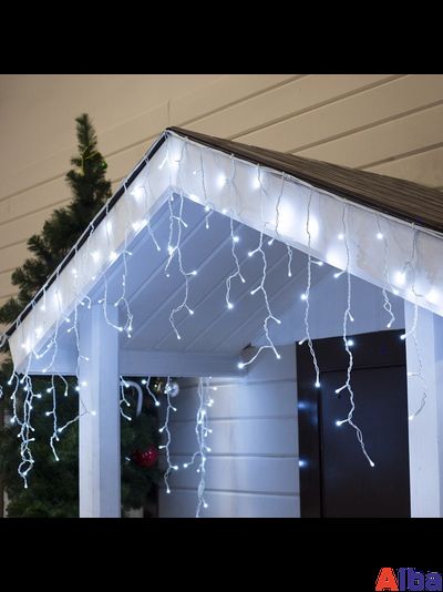 Бахрома 3*0.9 м БЕЛЫЙ ХОЛОДНЫЙ, мерцание IP 65