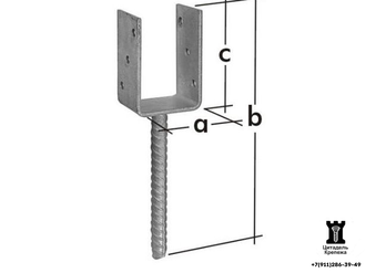 Анкерное основание столба тип U PSU 100х325х120