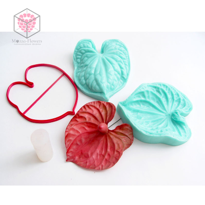 Набор молд, вайнер и каттер "Антуриум цветок размер L"