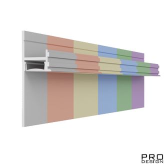 Плинтус скрытого монтажа Pro Design Panel 7209 (КРАШЕННЫЙ ПО RAL) 52*12.7*2700 мм