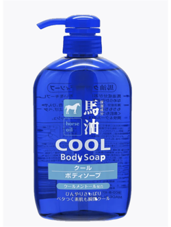 Kumano Cosmetics Horse Oil Cool Body Soap Жидкое охлаждающее мыло для тела с лошадиным маслом, 600 мл