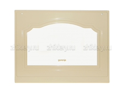 Внешнее стекло двери плиты Gorenje 440382, (597х459)мм, Ретро