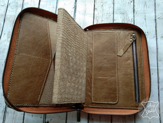 Кожаный органайзер для документов, органайзер для поездок, холдер для документов, сумка под документ