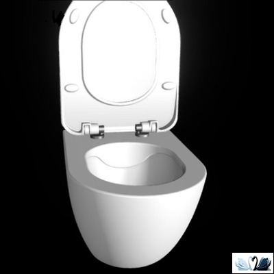 Чаша унитаза Creavit Free FE322-11CB00E-0000 подвесная, безободковая круглая форма, скрытый крепеж