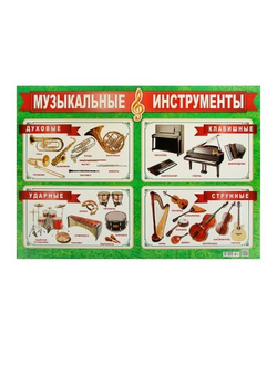 Плакат "Музыкальные инструменты" 49 х 69 см