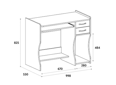 Стол компьютерный С-203 Северное дерево светлое