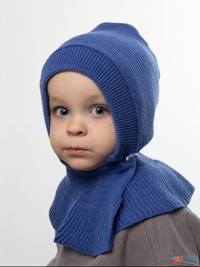 Шапка-шлем 24201-01 х/б подклад, синий кобальт 42-44