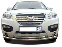 Защита переднего бампера двойная d60/53 для Lifan X60 (2011-2015)