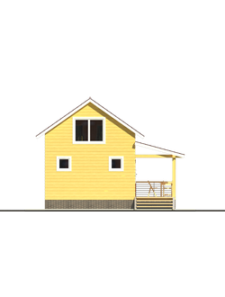 Д-11 ДАЧНЫЙ ДОМ ИЗ БРУСА: ГАБАРИТНЫЕ РАЗМЕРЫ: (6,5Х6М), ОБЩАЯ ПЛОЩАДЬ: 54,5М²