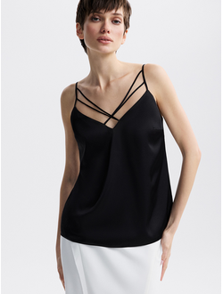 Топ с шёлком (черный)