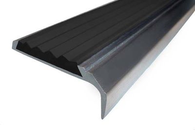 Угол порог алюминиевый с противоскользящей резиновой вставкой, 3м