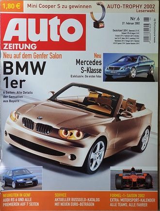 Auto Zeitung Magazine 27 February 2002 Иностранные журналы об автомобилях автотюнинг, Intpressshop